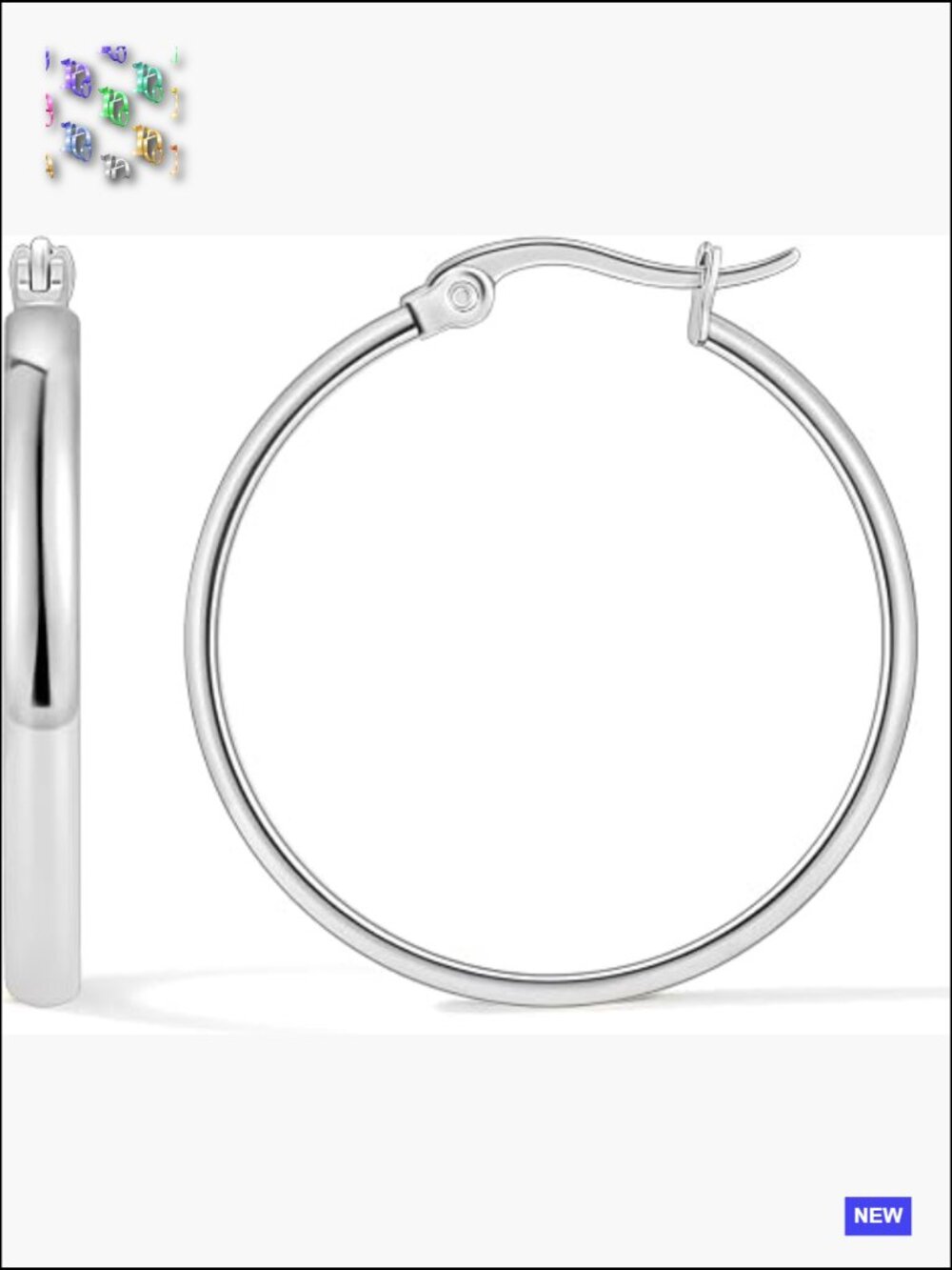 Gold Hoop Earrings for Women Hypoallergenic Chunky Classic Lightweight Daily